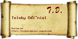 Teleky Dániel névjegykártya