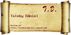 Teleky Dániel névjegykártya